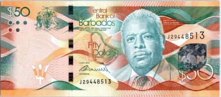 Barbade 50 Dollars Errol Barrow - Independance Square 2013