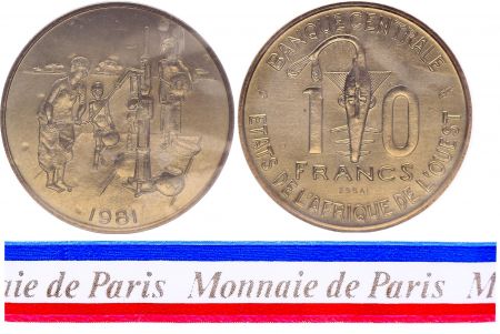 BCEAO 10 Francs - 1981 - Essai