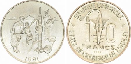 BCEAO 10 Francs Taku - Puits - 1981 - Essai