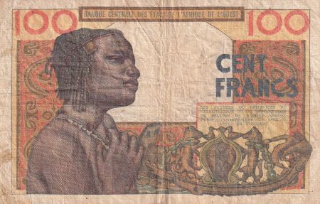 BCEAO 100 Francs - Masque - 02-03-1965 - Série R.231 - Lettre K (Sénégal) - P.701Ke