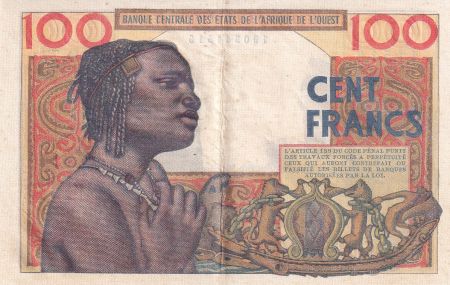 BCEAO 100 Francs - Masque - 23-04-1959 - Série D.77 - P.2a