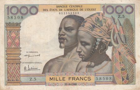 BCEAO 100 Francs masque 1959 - Série Z.5