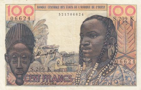 BCEAO 100 Francs masque 1964 - K Sénégal S.209