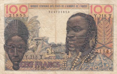 BCEAO 100 Francs masque 1965 - T Togo Y.218