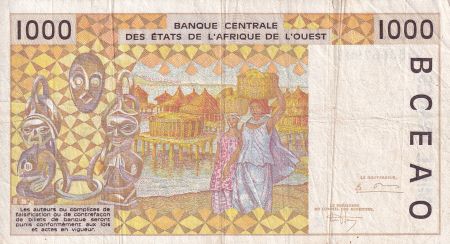 BCEAO 1000 Francs - Arachide - Masque - 1995 - Lettre K (Sénégal) - P.711K.e
