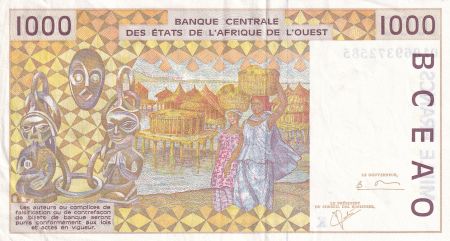 BCEAO 1000 Francs - Arachide - Masque - 2001 - Lettre K (Sénégal) - P.711K.k