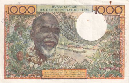 BCEAO 1000 Francs, fleuve - ND - Côte d\'ivoire - Spécimen