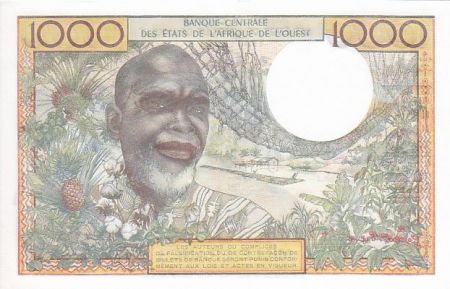BCEAO 1000 Francs Couple africains - Fleuve (dates et alphabets variés)