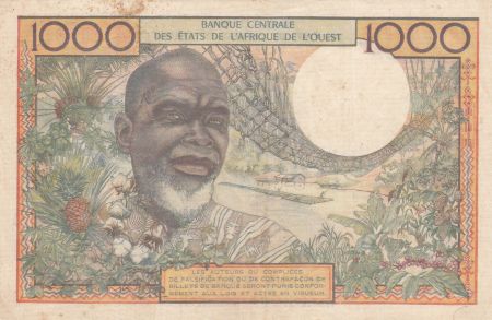 BCEAO 1000 Francs fleuve 1959 - Série F.1