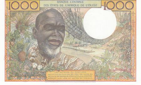 BCEAO 1000 Francs fleuve 1965 - Côte d\'Ivoire - Série F.184