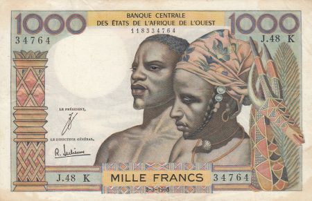 BCEAO 1000 Francs fleuve 1965 - Sénégal - Série J.48