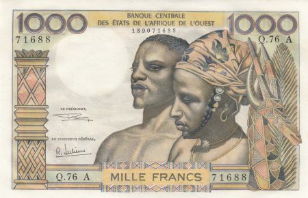 BCEAO 1000 Francs Fleuve ND - Série Q.76