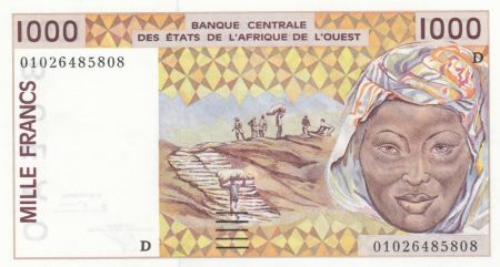 BCEAO 1000 Francs Mali - Arachide - Masque - 2001