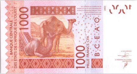 BCEAO 1000 Francs Masque - Chameaux - 2016 K Sénégal