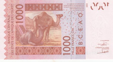 BCEAO 1000 Francs Masque - Dromadaires - Burkina Faso 2017