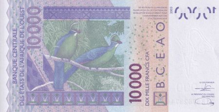 BCEAO 10000 Francs - Masque - Oiseaux - 2021 - Lettre A ( Côte d\'Ivoire) - P.NEW