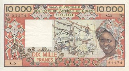 BCEAO 10000 Francs Tissage ND1975 - Série C.5 - Côte d\'Ivoire