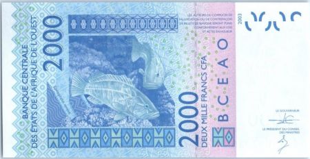BCEAO 2000 Francs Masque - Mérous - 2014
