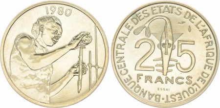 BCEAO 25 Francs Taku - Femme- 1980 - Essai
