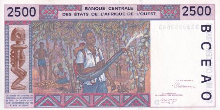 BCEAO 2500 Francs - Africaine - Scène de village - ND ( 1992-1994) - D (Mali) - NEUF - P.412D