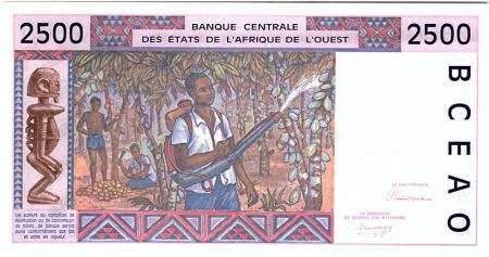BCEAO 2500 Francs Sénégal - Barrage - Cacao - 1992 Lettre K