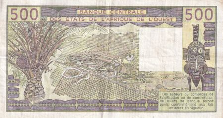 BCEAO 500 Francs - Vieil homme et zébus - Lettre K (Sénégal) 1985 - Série Q.14 - P.706Kh