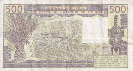 BCEAO 500 Francs - Vieil homme et zébus - Lettre K (Sénégal) 1986 - Série M.15 - P.706Ki
