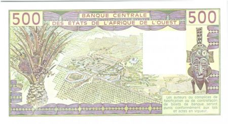 BCEAO 500 Francs Togo - Vieil homme et zébus - 1989 Série Y.20