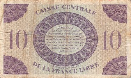 BCEAO AFRIQUE EQUATORIALE FRANCAISE  MARIANNE - 10 FRANCS 1941
