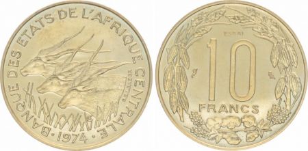 BEAC 10 Francs Elans - 1974 - Essai