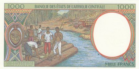 BEAC 1000 Francs 1994 - Jeune homme, rivière  - E = Cameroun