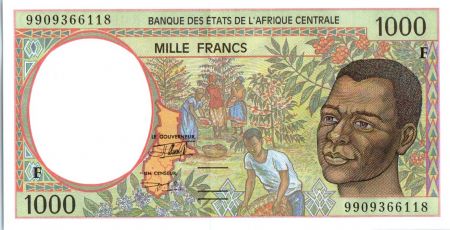 BEAC 1000 Francs Cueillette du café - 1999 - République Centrafrique - Neuf - P.302 Ff