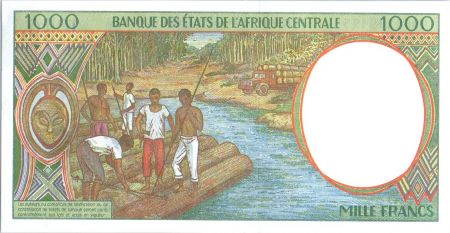 BEAC 1000 Francs Cueillette du café - Exploitation Forestière - 2000 -Tchad