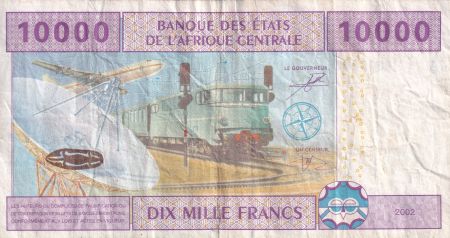 BEAC 10000 Francs - Femme - Train, avion - ND (2002) - P.410A