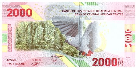 BEAC 2000 Francs - Bâtiment - Perroquet - 2020 (2022) - Lettre A