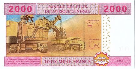BEAC 2000 Francs 2002 (2017) -Barrge et Mine - Cameroun - Neuf - P.208Uf