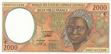 BEAC 2000 Francs Femme - Fruits tropicaux - 2000