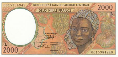 BEAC 2000 Francs Femme - Fruits tropicaux - 2000