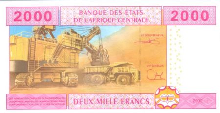 BEAC 2000 Francs Femme - Tracteur - 2002 - Cameroun