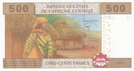 BEAC 500 Francs - Education - Village - 2002 - Lettre U (Cameroun) - P.206U