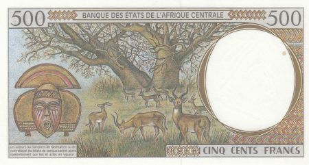 BEAC 500 Francs 1993 - Jeune homme, zébus, antilopes - E = Cameroun