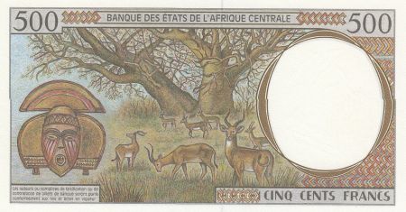 BEAC 500 Francs 1994 - Jeune homme, zébus, antilopes - P = Tchad