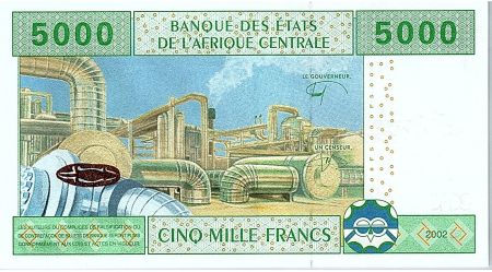 BEAC 5000 Francs - Homme et navires - 2002 (2019) - Neuf  - Congo