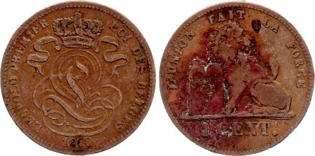 Belgique 1 Centime Léopold I - Lion - 1860