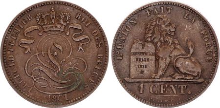 Belgique 1 Centime Léopold I - Lion - 1861