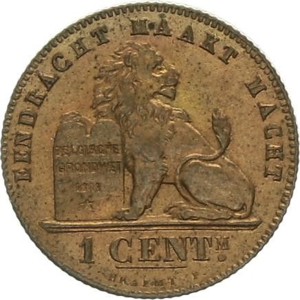 Belgique 1 Centime Léopold II - Lion - 1887