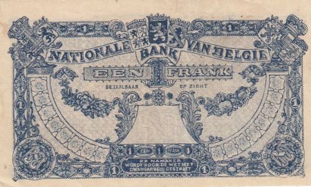 Belgique 1 Franc 19-11-1920 - Albert & Elizabeth