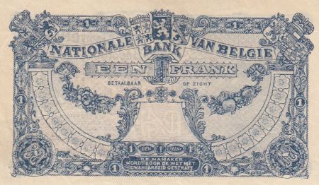 Belgique 1 Franc 27-10-1920 - Albert & Elizabeth