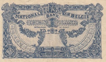 Belgique 1 Franc 29-11-1920 - Albert & Elizabeth