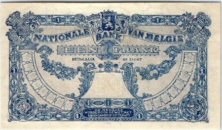 Belgique 1 Franc Roi Albert et Reine Elisabeth - 01/10/1920
